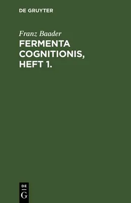 Produktbild von Fermenta cognitionis, Heft 1.