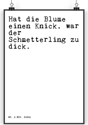 Produktbild von Mr. & Mrs. Panda Bild Hat die Blume einen... DIN A4 - Weiß - Geschenk, Spruch, Posterdruck, Plakat, Wandbild, Kunstdruck, Freundin, drucke, Sprüche, lustiger