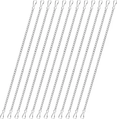 Imagen del producto de 12 adornos de vidrio para ventanas, de 50 cm de longitud, con ganchos, cadenas decorativas, para interiores y exteriores, hechos de vidrio, ideales para jardines y cocinas