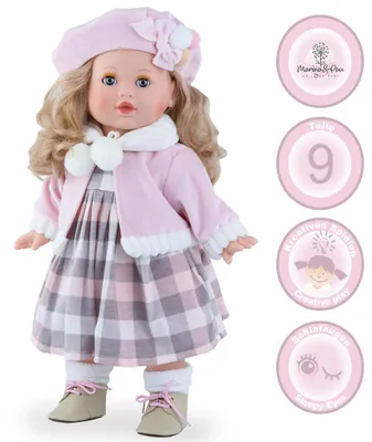 Puppe Annabell Mädchen 42 cm mit langen Haaren Schlafaugen Puppenkleid Spielzeug Geschenk