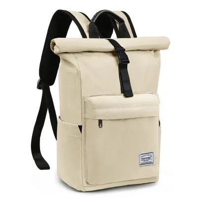 Produktbild von Cityrucksack Rolltop Rucksack Damen Herren, Rucksack Laptop Tasche 15,6 Zoll, Backpack Daypack für Schule,Fahrradfahren,Freizeit und Reise