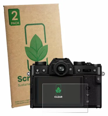 Produktbild von 2x ScreenLeaf Schutzfolie für Fujifilm X-T30 III nachhaltiger Displayschutz Display Schutz Folie Klar Transparent