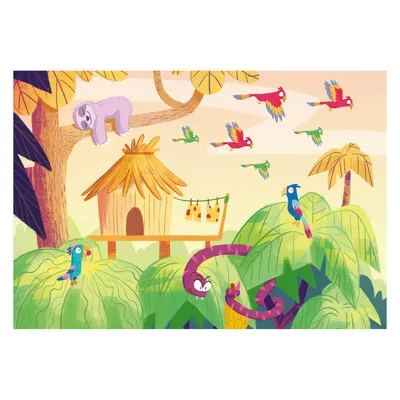 Immagine prodotto di Ravensburger - Puzzle - Avventura nella giungla 2x24 pezzi