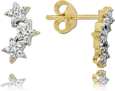 Image de Balia Femmes or 333 blanc, or Boucles d'oreilles D2BGO0054GW