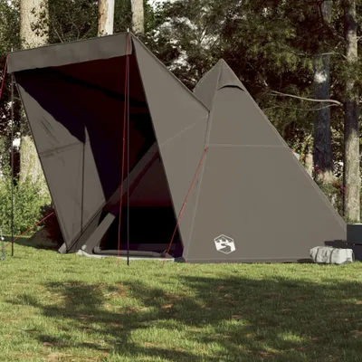 Produktbild von Design Tipi-Familienzelt 6 Personen Braun Wasserdicht, Campingzelte 2024 Neu