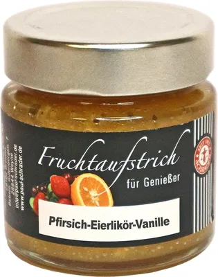 Produktbild von Schrader Fruchtaufstrich Pfirsich-Eierlikör