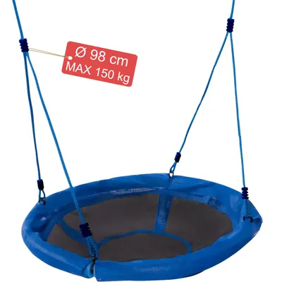 Produktbild von Nestschaukel Ø 98 cm - Hängeschaukel bis 150 kg - Tellerschaukel für Outdoor/Indoor - Für Kinder & Erwachsene