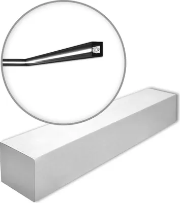 Immagine prodotto di NMC IL12 BLACK-box WALLSTYL Noel Marquet 1 cartone con 30 strisce decorative Cornice per soffitto Illuminazione indiretta stile moderno colore nero | 60 m