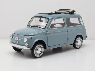 Produktbild von Fiat 500 Giardiniera 1964 blau Modellauto 1:18 Norev