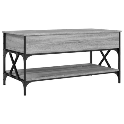 Obrázek produktu pro Konferenční stolek šedý sonoma 100 x 50 x 50 cm kompozit a kov