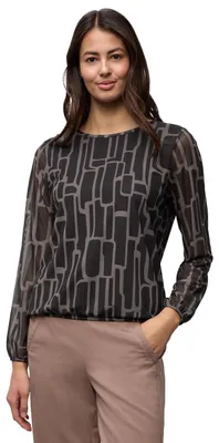 Produktbild von Street One Damen Gemustertes Mesh Shirt