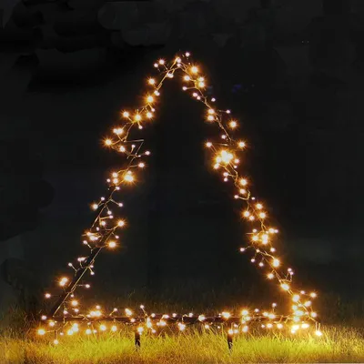 Produktbild von Tanne Metallrahmen LED beleuchtet Weihnachten mit Erdspieß Größe: 75 cm