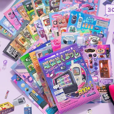 Produktbild von Stickerbuch, 800 Aufkleber, für Journaling, für DIY Fotoalbum