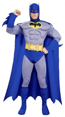 Produktbild von Adult Deluxe Muscle Chest Batman Costume - Size L
