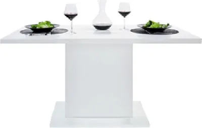 Obrázok produktu pre CasaDolce jedálenský stôl LAVIA, 160x80x74 cm, biely vysoký lesk