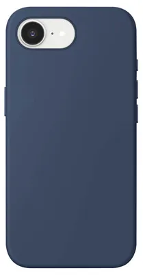 Image de MW, coque en silicone MagSafe pour iPhone 17e, mate, souple et résistante, bleue