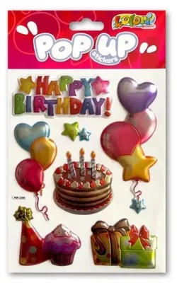 Obrázok produktu pre Naklejki metaliczne Brithday - Penmate