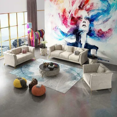 Zdjęcie produktu dla Sofagarnitur Designer Moderne Set Chesterfield JVmoebel