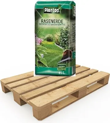 Produktbild von Plantop Rasenerde mit Holzfaser, Rindenhumus, ausgewogener Nährstoffversorgung, 20 x 45 L