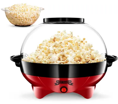 Popcornmaschine Retro 5 L 800W Antihaftbeschichtung Rot