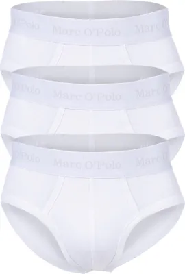 Produktbild von Marc O Polo Herren Slip, 3er Pack - Brief, Unterwäsche, Organic Baumwolle Stretch, einfarbig Weiß S