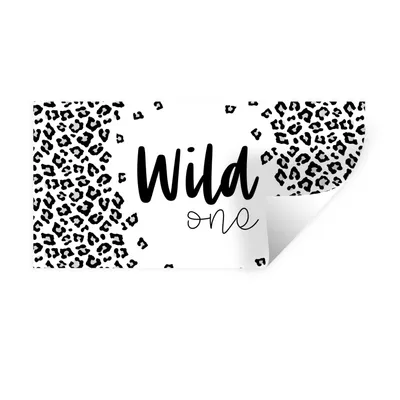 Obrázok produktu pre MuchoWow® Nálepka na stenu - Wild one - Príslovia - citáty - 40x20cm - Samolepiaca a polohovateľná
