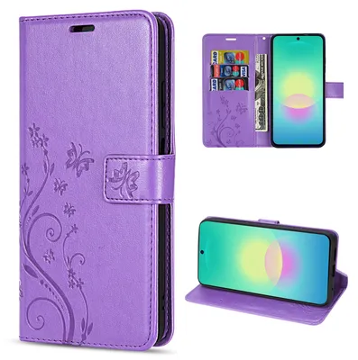 Produktbild von Handy Tasche für Samsung Galaxy A27 Hülle Handyhülle Klapphülle Wallet Case Lila