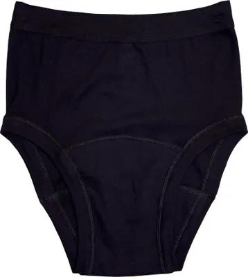 Produktbild von HERMKO 1265 Damen Inkontinenz Slip mit Weichbund aus Baumwolle, Farbe:schwarz, Größe:36/38 (S)