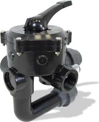 Produktbild von Speck 6 Wege Side Ventil BADU Mat R 51/3 GK | 2" | verklebt für GFK Filter Lagos / HSF ab Ø 750 mm | Schwarz