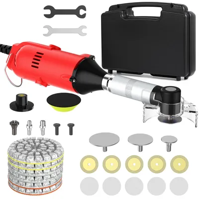 Produktbild von Elektrischer Geradschleifer für Keramikfliesen - Gravieren, Fugenreinigung und Polieren - 380 W - 6 Geschwindigkeitsstufen - 15.000 U/min - 110 V AC - Rot