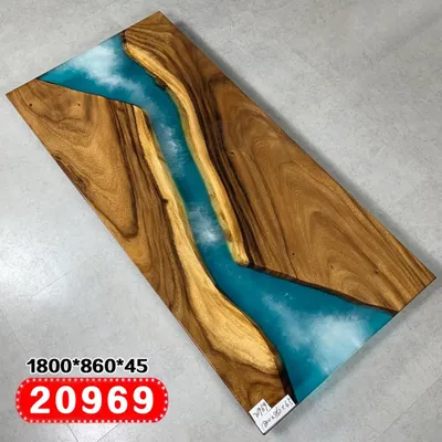 Produktbild von Luxus Tische  Echtes Holz Epoxid Harz Fluss Tisch Schwarz Wasser Epoxy Möbel neu