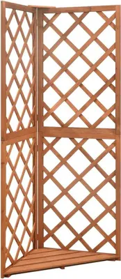 Image de Treillis d'angle 50x50x145 cm Bois de sapin massif