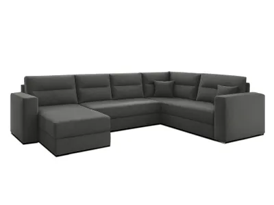 Produktbild von AX LIVING Ecksofas groß Lovere 314 Sofa dunkelgrau mit Schlaffunktion