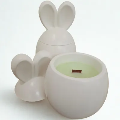 Image de Bougie Lapinou - Blanc / Citron vert Mangue KP39690