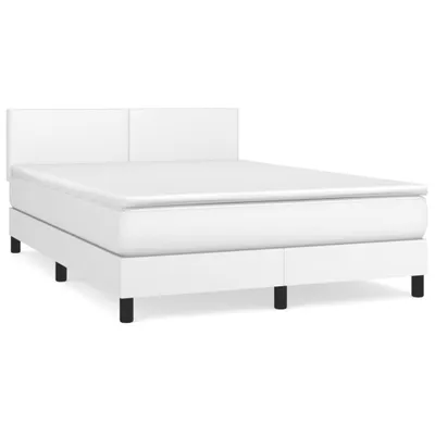 Immagine prodotto di vidaXL Letto a molle con materasso bianco 140x190 cm in Pelle finta