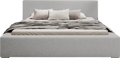 Produktbild von FEDVE Polsterbett Jenne aus Bouclé-Stoff 180x200 cm, Grau