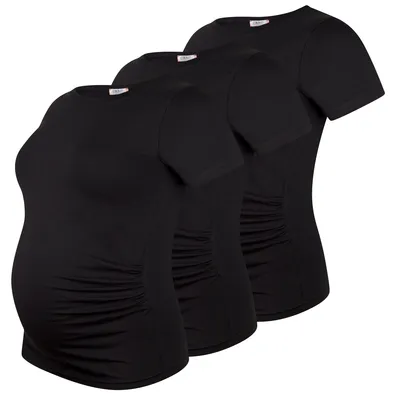 Produktbild von Umstandsshirt Kurzarm Basic Umstandsmode Kurzarm mit Motiv Schwangerschaft M.M