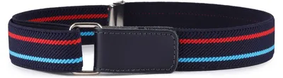 Image de Ceinture élastique pour enfants Ladeheid, 1 à 12 ans, 34 à 90 cm, P15 (bleu foncé/turquoise/rouge, 8 à 15 ans)