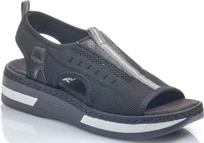 Produktbild von Rieker Damen Klassische Sandalen V59B5-00 Farbe: Schwarz Größe: 42