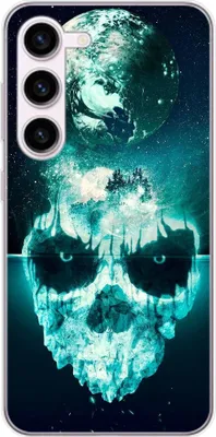 Produktbild von König Design Hülle kompatibel mit Samsung Galaxy S23 Plus Kunststoff Soft Handyhülle - Handy Case Totenkopf