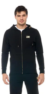 Immagine prodotto di Felpa da uomo con cappuccio e zip non felpata Leone New Gold