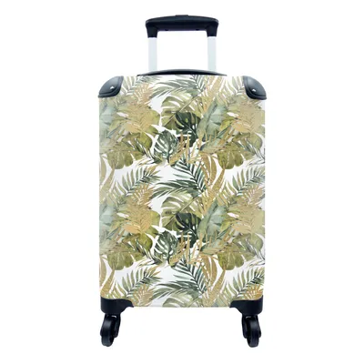 Produktbild von MuchoWow® Koffer Handgepäck Trolley Rollkoffer Kleine Reisekoffer mit 4 Rollen - Tropisch - Blau - Grün - Cabin Size < 55x40x23 cm & 55x40x20 cm - Fotokoffer - Kabinenkoffer - Boardgepäck - Reise-Box - Reisekoffer - Reisegepäck - Koffer mit Bild - Trolley für Kinder