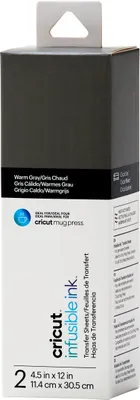 Zdjęcie produktu dla Cricut Infusible Ink Transfer Sheets, Winylowy arkusz wymiany ciepła, Gładki winyl transferujący ciepło, Szary, Monochromatyczny, 114 mm, 305 mm