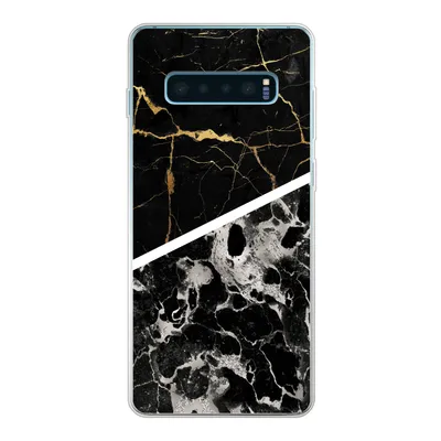 Produktbild von MuchoWow® Handyhülle Schutzhülle Hülle für Samsung Galaxy S10 Plus Marmor - Gold - Luxus Silikon Softcase Handy Hülle - Schutzhülle