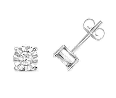 Produktbild von 9 Karat (375) Weißgold Damen - Diamant Ohrstecker Brillant-Schliff 0.25 Karat H - PK2 - 6mm*6mm; TRS25589KW