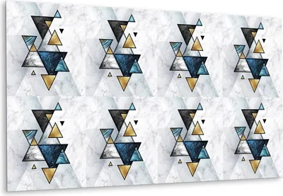 Produktbild von Selbstklebende Vinyl Spritzschutz - PVC Deko Aufkleber Selbstklebende, Abstraktion Von Marmordreiecken - 100 cm x 50 cm