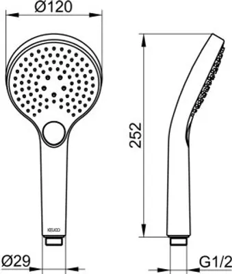Produktbild von KEUCO IXMO Handbrause, mit 3 Strahlarten, 59580250300