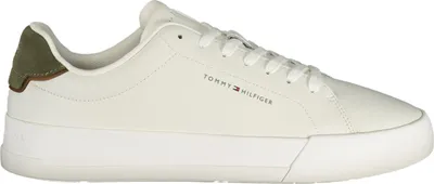 Produktbild von Weiße Herrensneaker mit grünen Kontrastdetails und Komfortfußbett