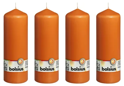 Image de lot de 4 bougies - hauteur 20 cm - diamètre 6,8 cm - Mango