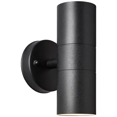 Immagine prodotto di BRILLIANT TRAVER Applique da parete 17 cm metallo / vetro nero a 2 luci